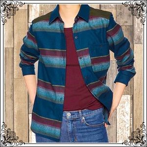 Pendleton Womens Virgin Wool Striped Lodge Shirt